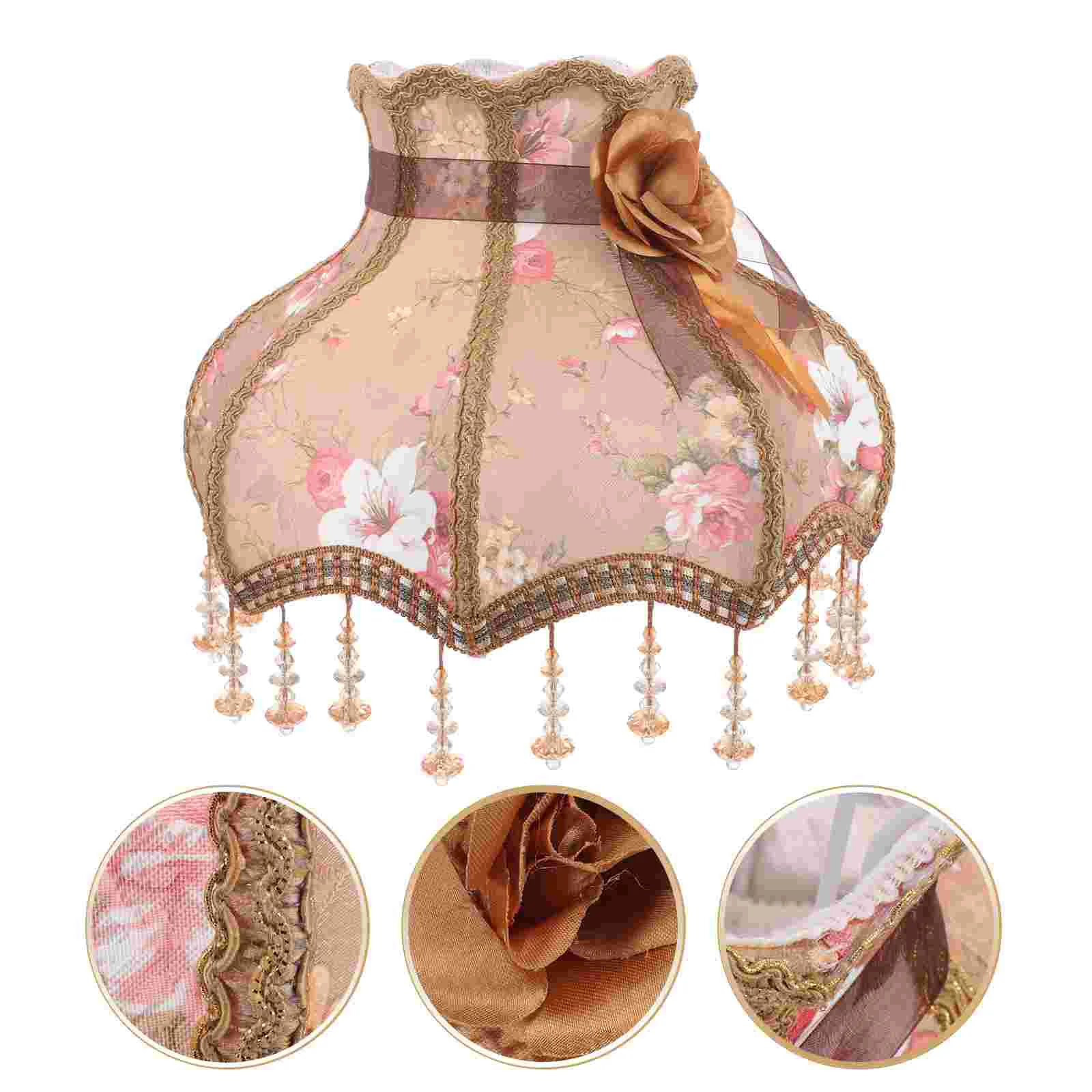 

Camellia Princess Lampshade Unique Shades Table Fringe Lampshades Vintage Victorian Hotel Fabric