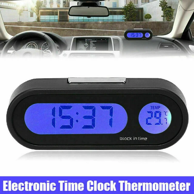 Car Mini Electronic Digital Clock Time Watch Thermometer Auto Dashboard  Clocks Luminous Black Digital Display Car Accessories - Automotive  Electronic Clocks - AliExpress