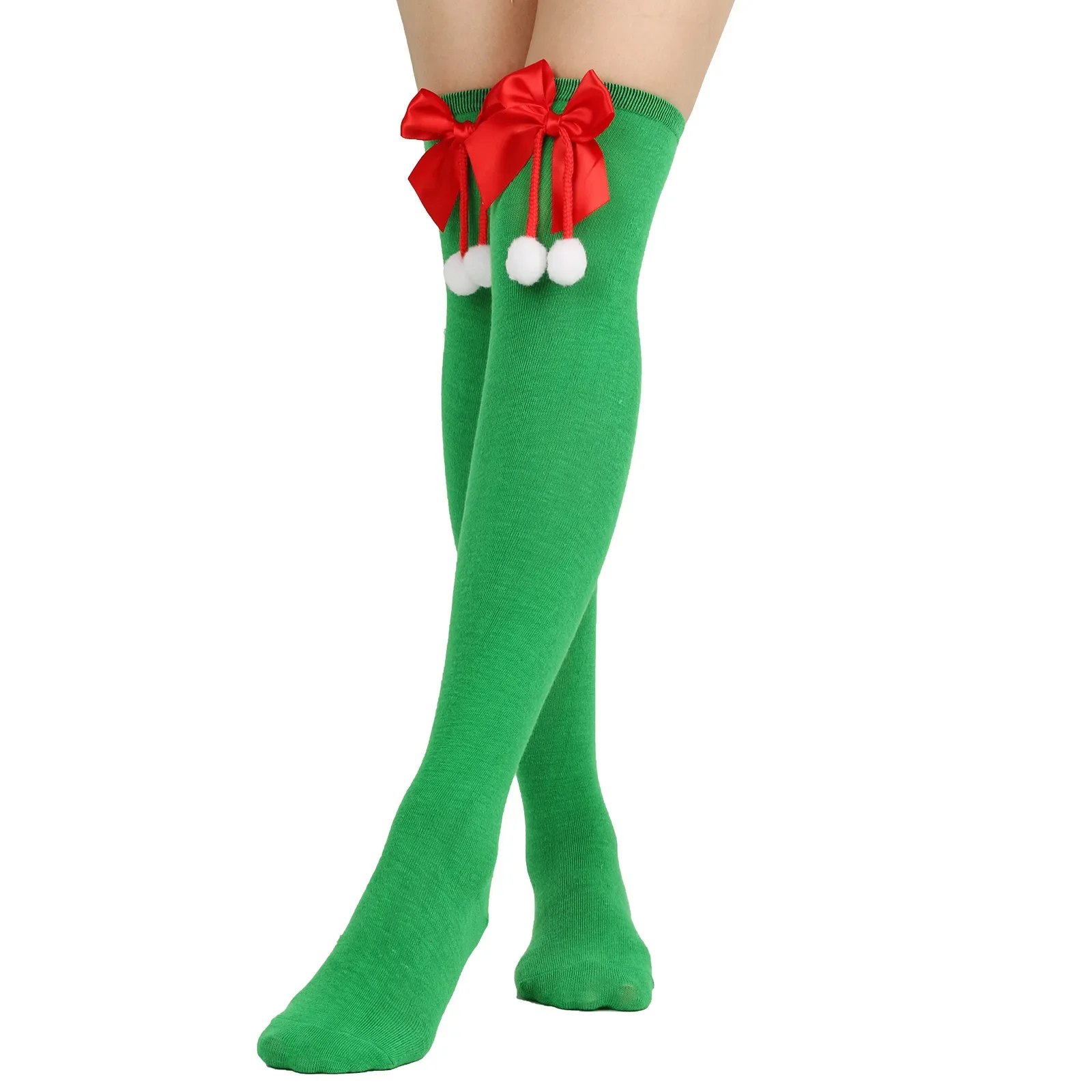 Christmas Gift Stockings Women's Long Tube Striped Socks Medias Casual Cute Medias Para Mujer Navidad Chaussettes Winter 3 Pairs