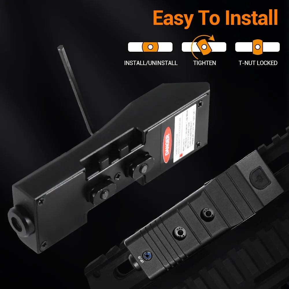 Tactical Green Laser Sight Compatible with M-Lok Rail and Picatinny Rial Rifle Laser Sight Aiming Hunting Accessory