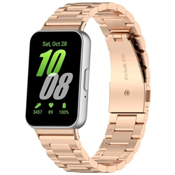 Stainless Steel Replacement Band Bracelet - Metal Wristband Accessories - Galaxy Fit 3 (Rose Gold)