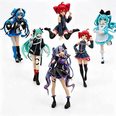 Anime Hatsune Miku Utau Kasane Vocaloid Trio PVC Action Figure Collection Gift
