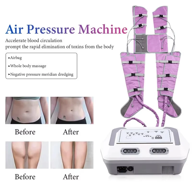 Professional Pressotherapy Machine Purple Lymphatic Massage Device Arms Shoulders Belly Legs Waist Air Compression Foot Pump 3