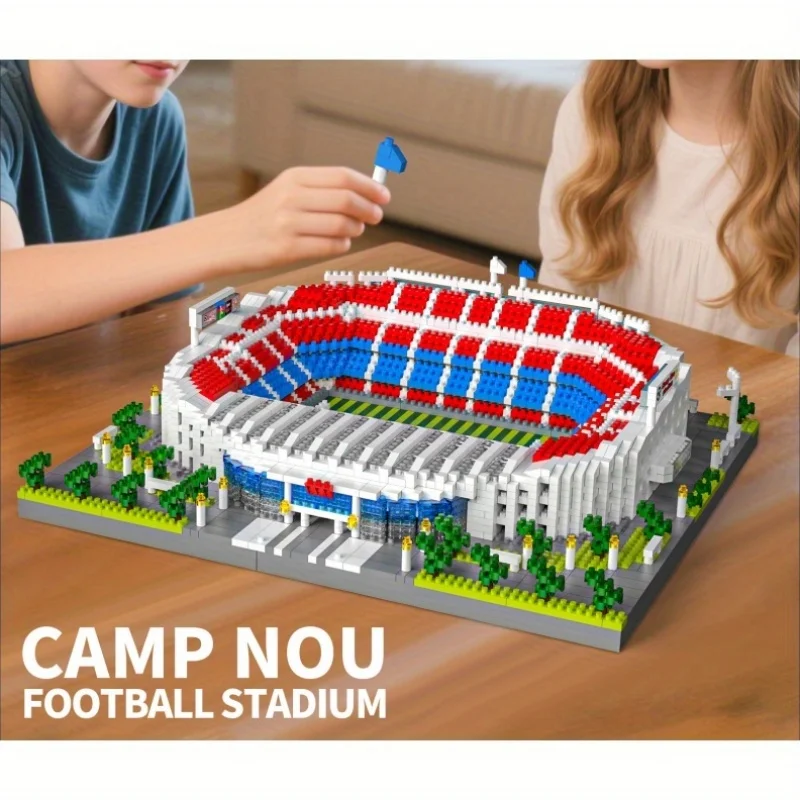 Real Madrid Bernabeu Stadium Building Blocks, 3000+PCS 3D Model Kit for Adults,