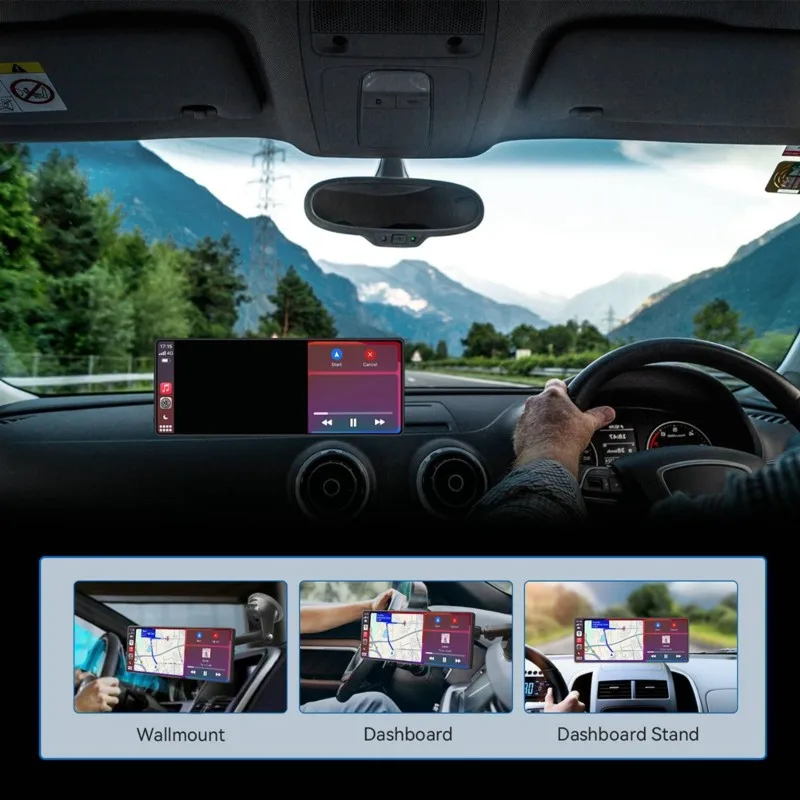 유니버설 10.26인치 차량용 라디오 멀티미디어 플레이어 터치스크린 1080P HD 무선 카플레이 지원 IOS 안드로이드 카메라 AUX/FM