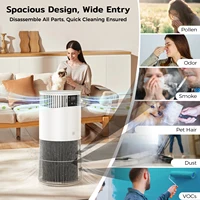 Amicura P2 Air Purifier for Pet Allergy Sufferers 843 m³/h Pet Hair Removal 450 CADR 99% Odour Neutralisation H13 Filter Against 6