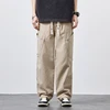 Men's Cargo Pants Drawstring With Multi-pocket Casual Baggy Streetwear Sweatpants Man Outdoor Hiking Twill Track Jogger Trousers 1