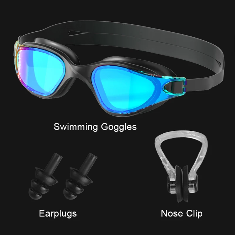 JSJM New Swimming Goggles HD Anti-Fog Professional Swimming Glasses Silicone Anti-UV Adjustable Swimming Goggles Unisex Adults 2
