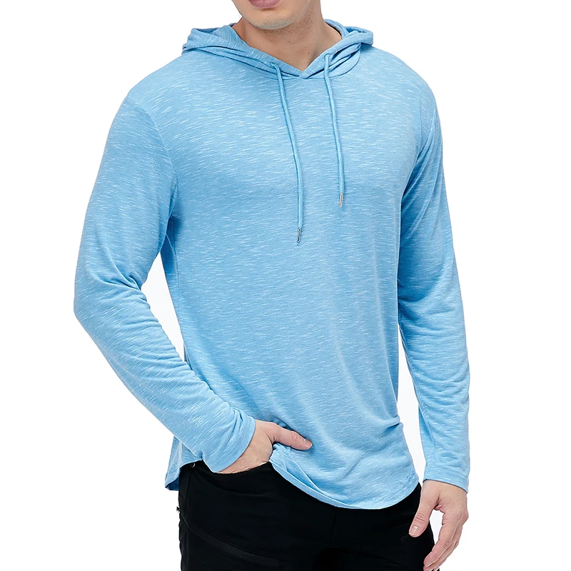 Men's Lightweight Athletic Hoodies Long Sleeve Workout Sport Hooded Shirt Casual Gym Running Jogger Shirt Pullover Sweatshirt 4