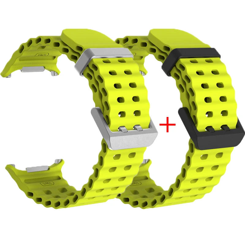 Dual Pack Sports Silicone Marine Band Strap - Premium Accessories