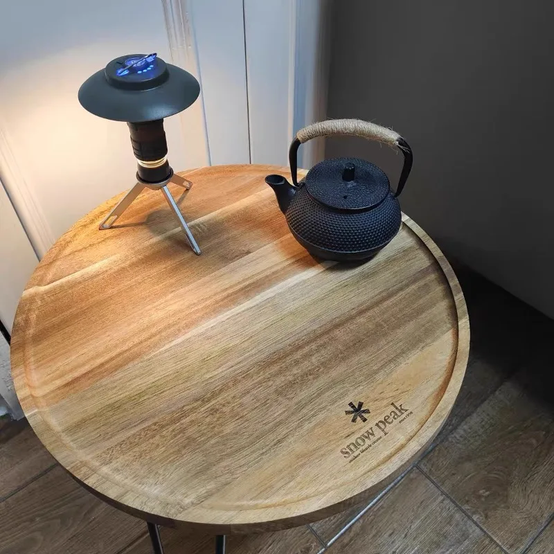 Snow Peak Coffee Shop Camping Shop Industrial Style Table Wooden Tripod Creative Xuefeng Layout