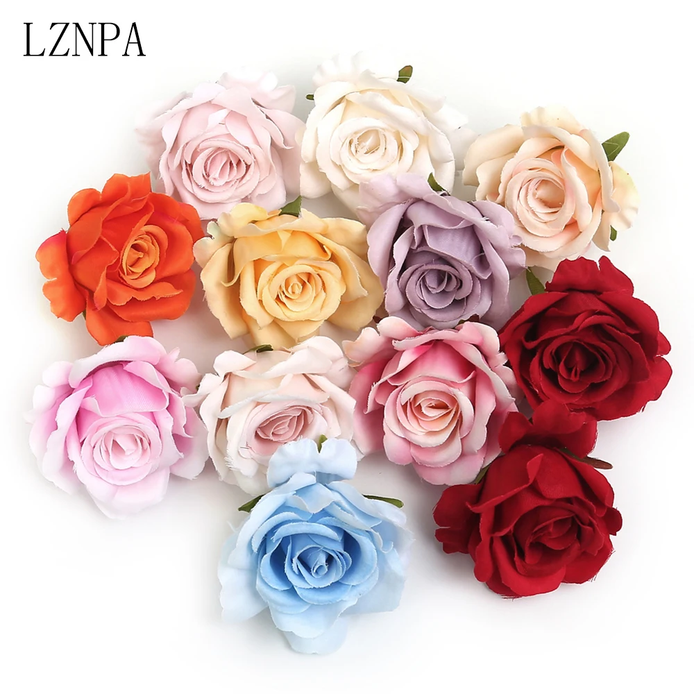 

Silk Roses Artificial Flowers for Wedding Decorative DIY Wreath Party Home Accessories Rose Fake Flower High Quality Wholesale