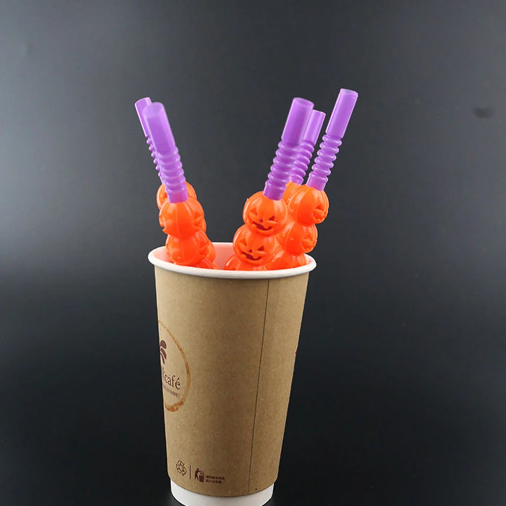 20PCS Plastic Straws Halloween Theme Straws Drinking for Halloween Party