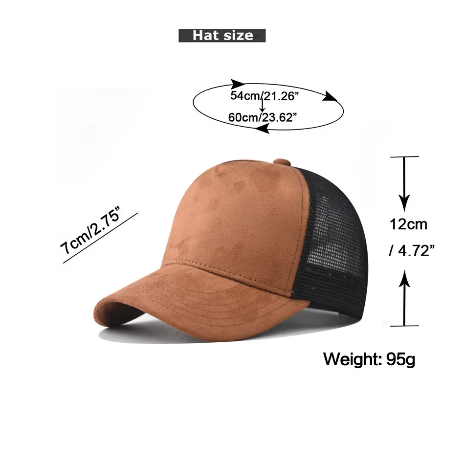 New Fashion Suede Baseball Cap For Men and Women Outdoor Mesh Snapback Caps Skin-friendly Feel High-end Net Hat Gorra Wholesale 6