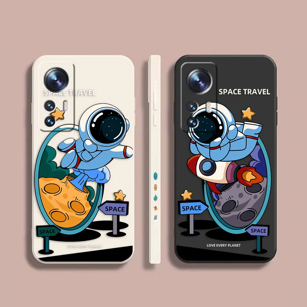 

Phone Case For Xiaomi 13 12 12T 12S 11 11T 10 10S 9 8 Pro Ultra Lite Colour Case Cover Funda Cqoue Shell Astronaut Space Travel