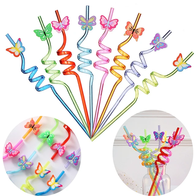 8pcs Butterfly Drinking Straws Reusable Butterfly Straws for Girl Butterfly  Birthday Party Supplies Baby Shower Drinking Straw - AliExpress