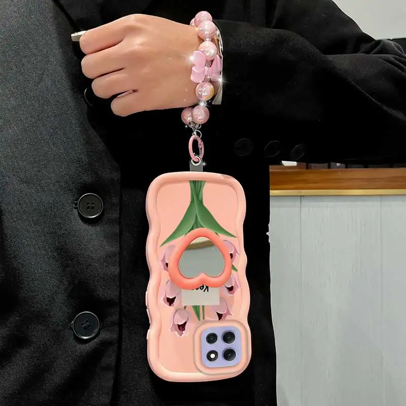 Stay Happy Phone Case Set with Lanyard and Stand - 3-Piece Bundle