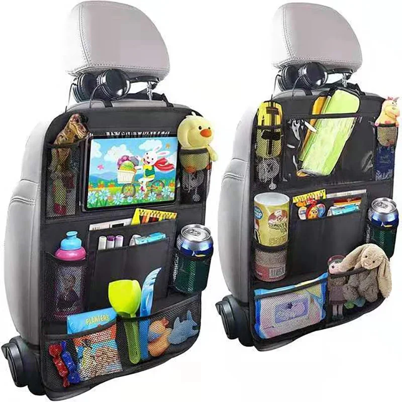 Car Backseat Organizer with Touch Screen Tablet Holder for Travel Road Trip Kids Toddlers,car seat storage bag,car seat bag
