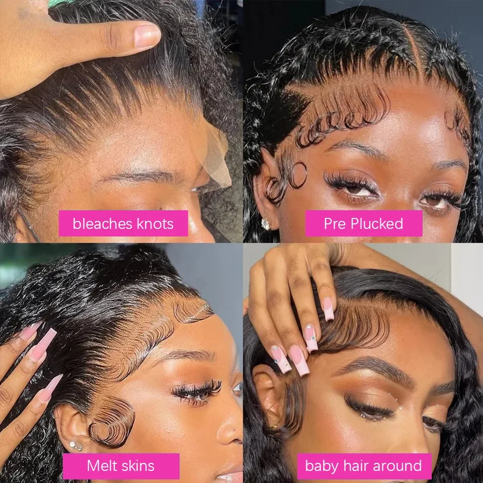 Deep Wave Lace Front Wigs Human Hair 13x4 13x6 HD Lace Frontal Wigs Water Curly Wave Wig For Women Wet Wavy 4x4 Lace Closure Wig - Image 4