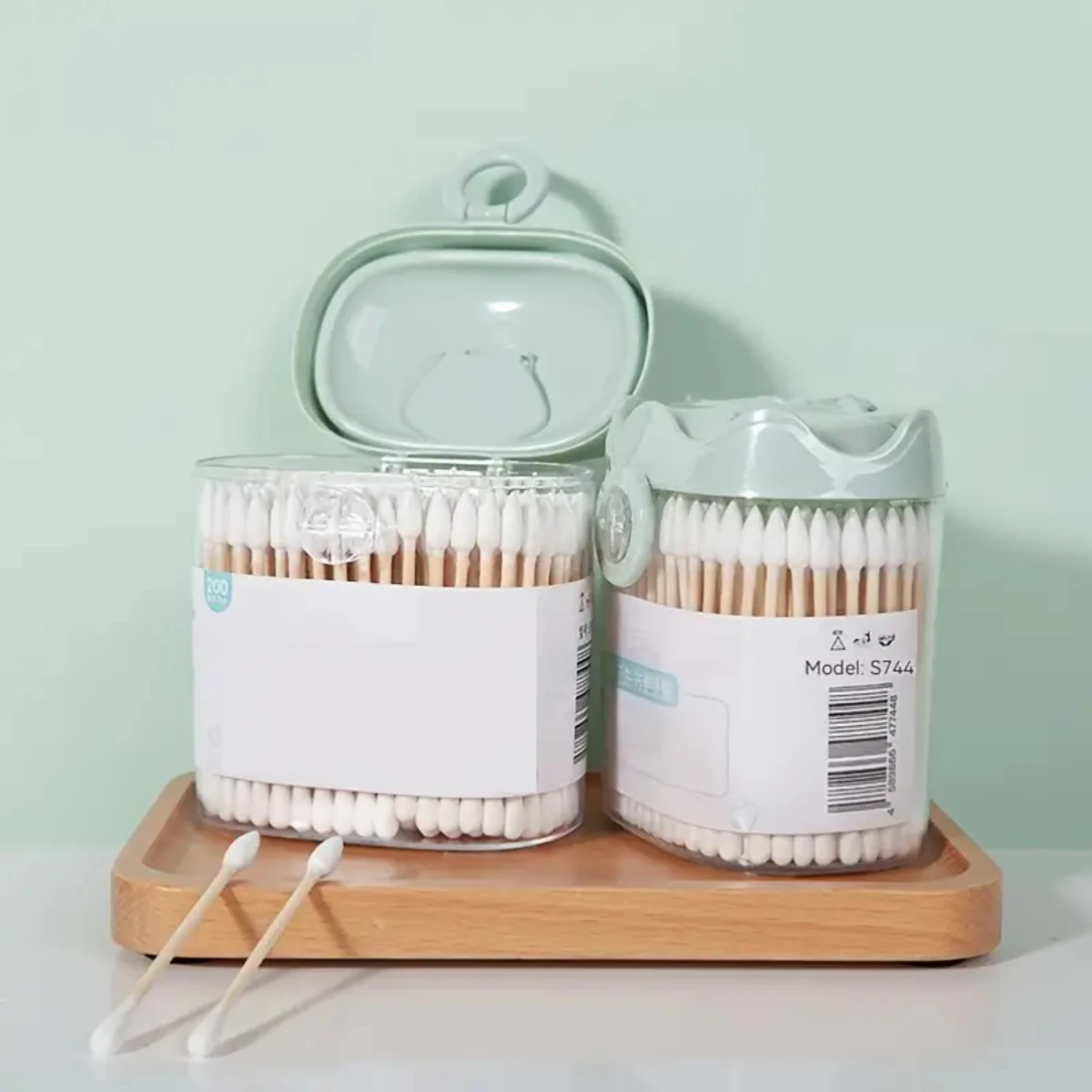 Versatile Premium High-Quality Dual-Ended Wooden Ear Cotton Swab-Essential Tool for Precise Makeup Application, Daily Cleaning