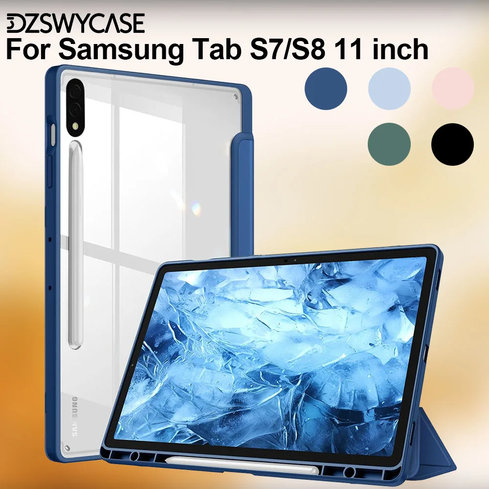 Shockproof Transparent Hard Shell Tablet Case - Protective Cover