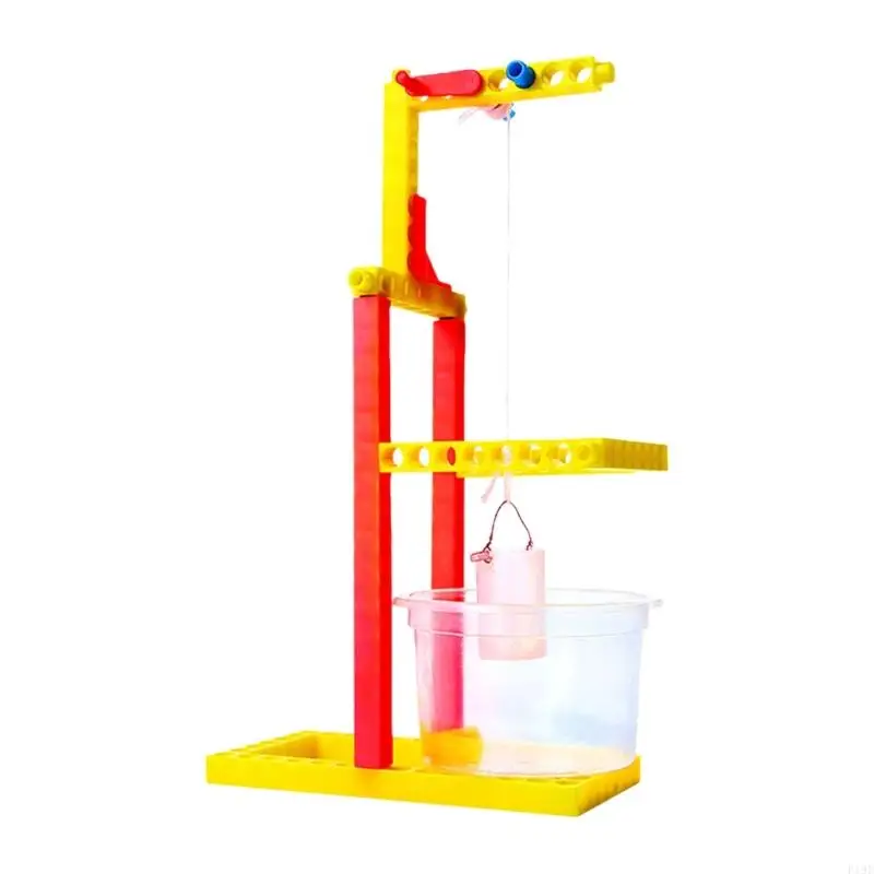 DIY 교육 과학 실험 세트 물리학 장난감 아이들을위한 안전한 플라스틱 장난감 도구 도르래 조립 학습 F19E에 손