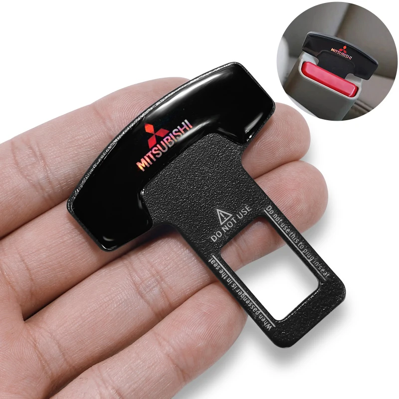 1Pcs Car Metal Seat Belt Buckle Plug Clips Accessories For Mitsubishi
