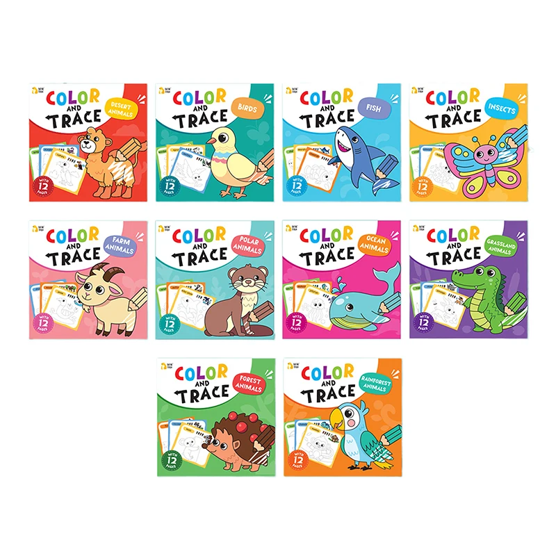 Children's Coloring Book For 3-6 Years Old, Suitable For Boys/girls In Early Childhood Education Coloring Book (Set Of 10 Books)