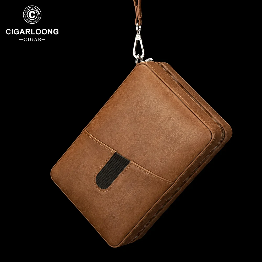 Etui De Voyage Portable Pour 4 Cigares, Coupe-cigare, Briquet ,Humidificateurpour Cigares Avec Coupe-cigare Et Humidificateur, Cadeau Pour LesPetits Amis, Cadeaud'anniversaire