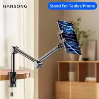 Lazy Phone Holder 360° Rotating Tablet Stand Holder Adjustable for iPad Cellphone 4-13 inch Bed Floatable Arm Clip Stand