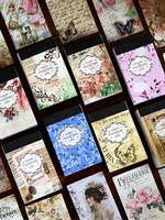 100pcs/pack Floral Materials Paper Mini Book DIY Scrapbooking Art Collage Photo Album Decor Junk Journal Craft Paper 1
