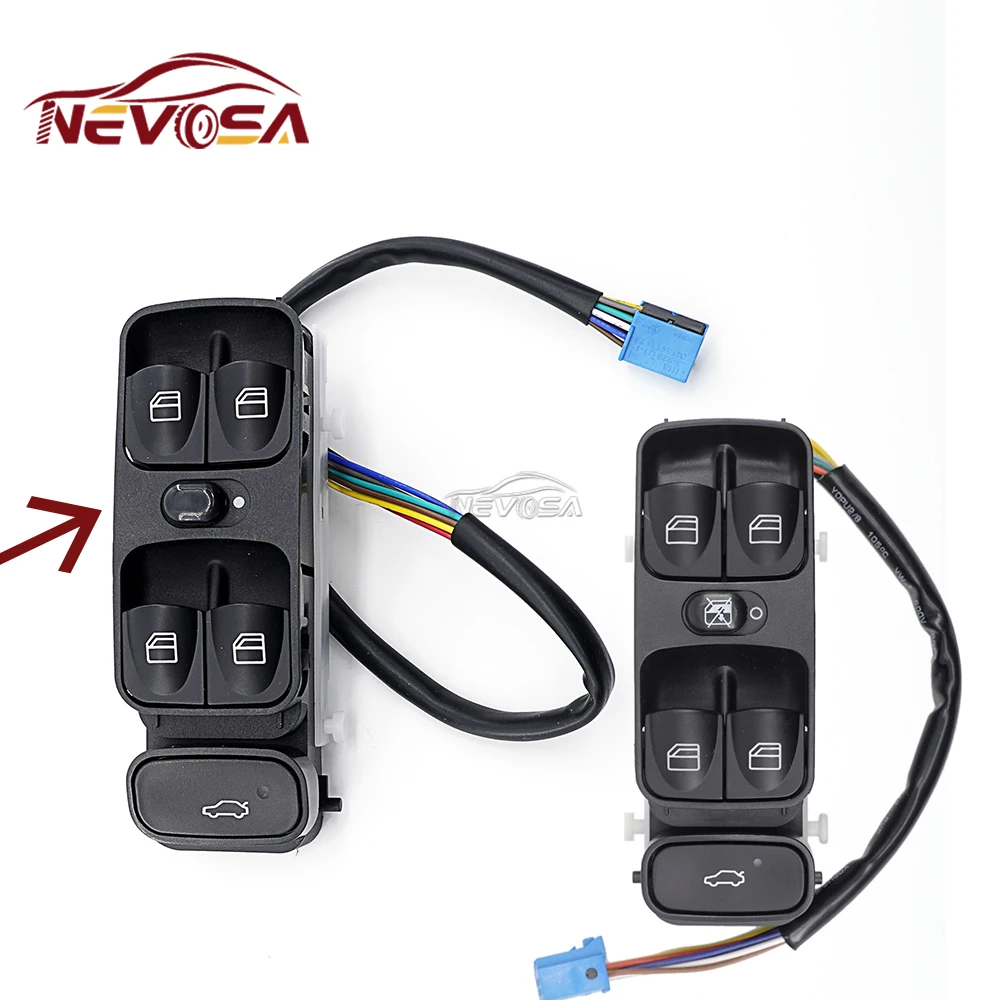 NEVOSA 메르세데스 파워 윈도우 스위치 제어 버튼, 자동차 교체 부품, A2098203410, 메르세데스 W209, CLK 320, CLK 500 03-09, EC, A2038200110