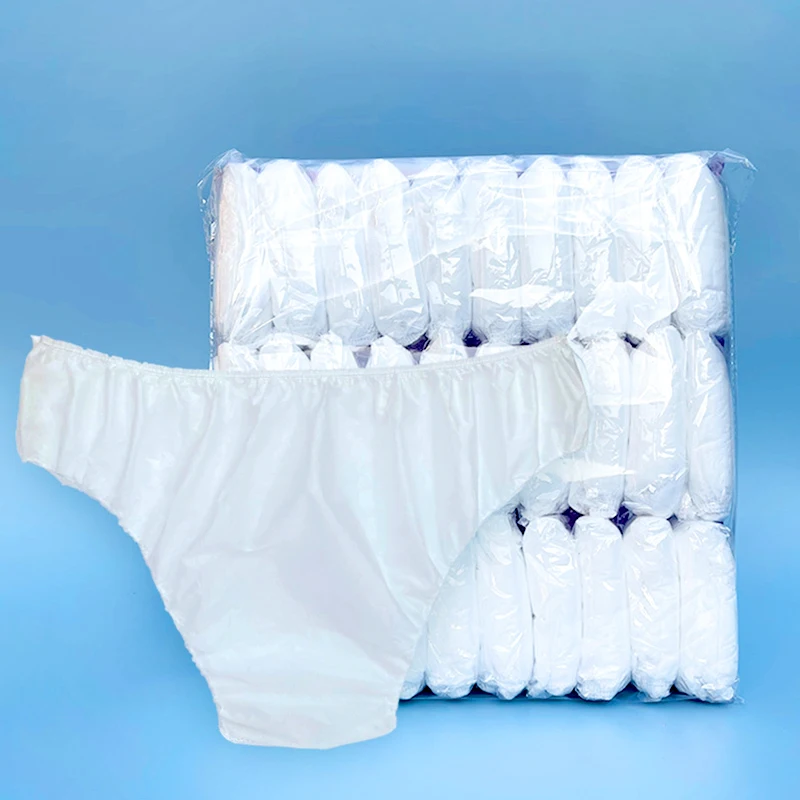 30pcsWomenMenUnderwearTripsWhiteBreathableDisposablePantiesNon