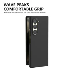 Fashion Candy Rose Red Shockproof Skin Feel Case - 2-Piece Set for Samsung Z Fold 5 (Black)