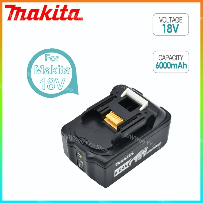 

18V Makita 100% Original BL1830 6000mAh BL1815 BL1860 BL1840 194205-3 Rechargeable Li-Ion Battery Replaceable Power Tool Battery