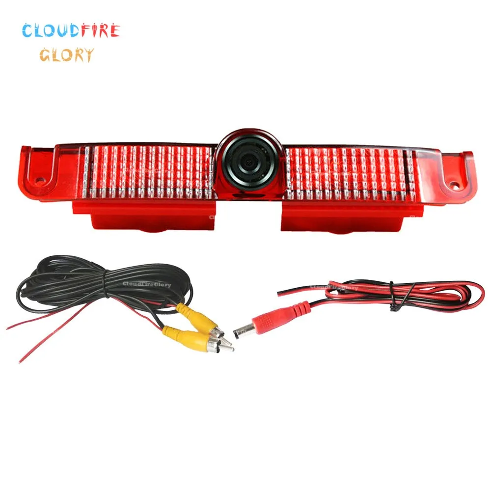 

CloudFireGlory Rear Red High Mounted Brake Light Backup Camera Metal Plastic For Chevrolet Express For GMC Savana Van