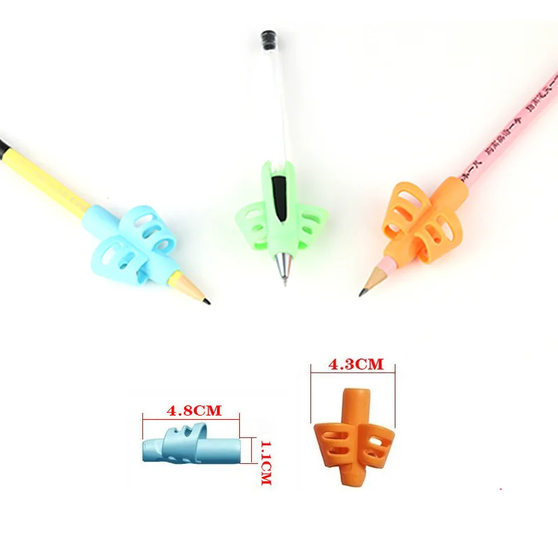 3 Teile/satz Weiche Silica Bleistift Erfassen Zwei-Finger Gel Stift Griffe Kinder Schreiben Ausbildung Korrektur Werkzeug Stifte Halten für kinder Geschenke