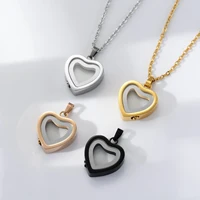 Glass Cremation Jewelry Necklace for Ashes Heart Memorial Lockets for Ashes Stainless Steel Keepsake Urn Ashes Pendants 4Colors 2