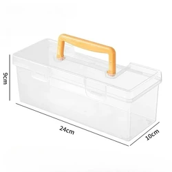 7 - Piece Transparent Tool Organizer Set with Dividers - Portable Storage Case (A)
