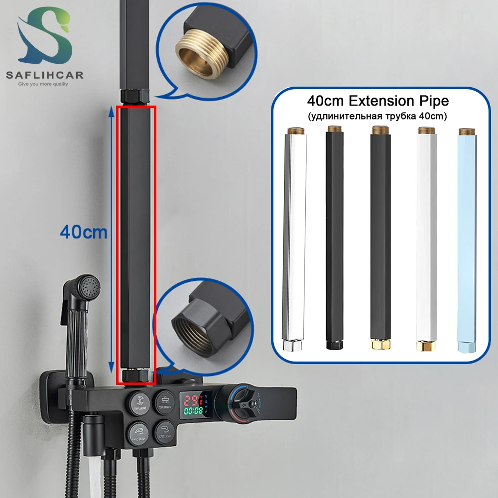 Square Extension Tube Shower Faucet Universal Interface Extend Tubes