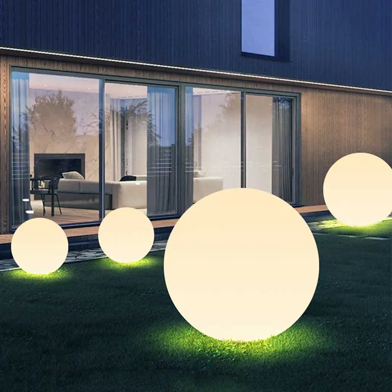 LED Vibrant Light Ball Nursery Night Lamp Garden Lights Ball Waterproof P65 Warm White for Outdoor Decor Pathway Patio Yard Lawn 2