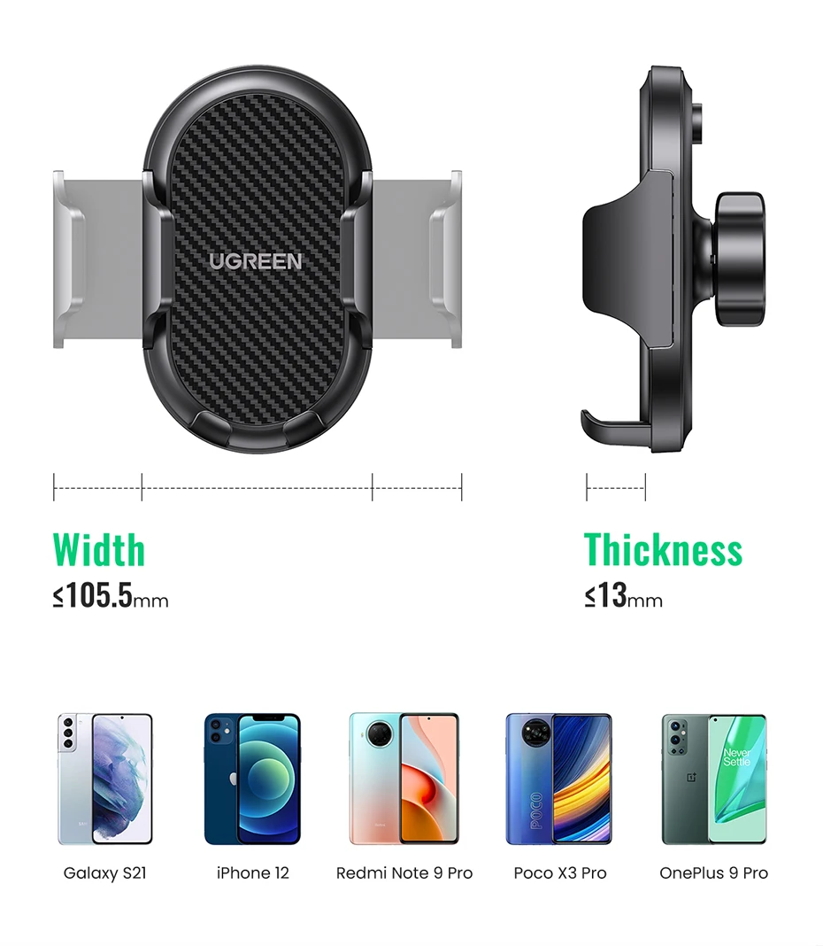 UGREEN Car Phone Holder Stand Gravity Dashboard Phone Holder Universial Mobile Phone Support For iPhone 13 12 Pro Xiaomi Samsung mobile holder for wall