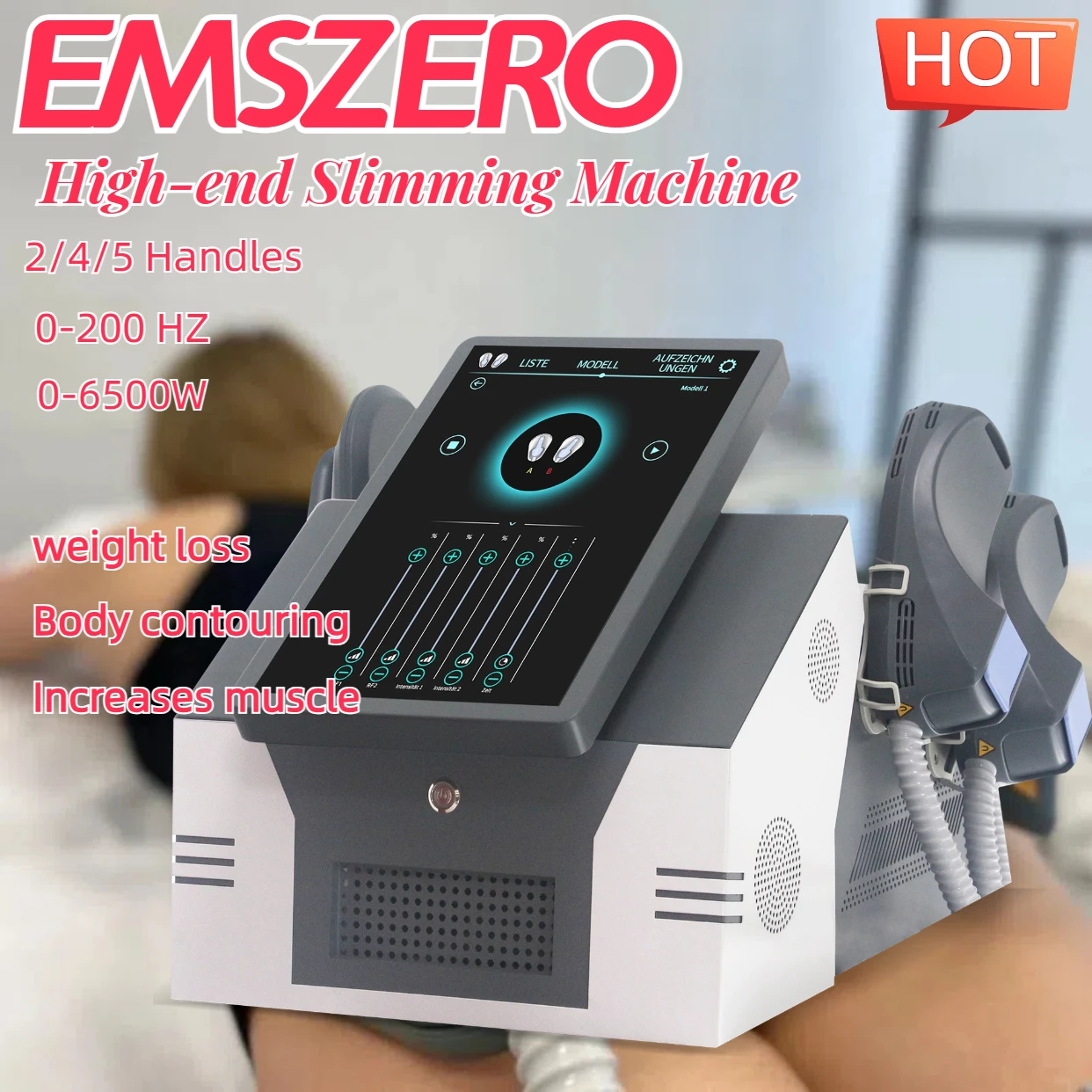 

EMSSLIM Neo Power 6500W Hiemt Body Sculpt Machine 4 Handle Pelvic Pad Optional Ems Muscle Stimulator Emszero