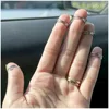 Wudu Nail Rings Non-Tarnish, 10PCS Adjustable No Glue No Adhesive Women Gift Set for HALAL NAILS,Muslim Nail Art Decoration 4