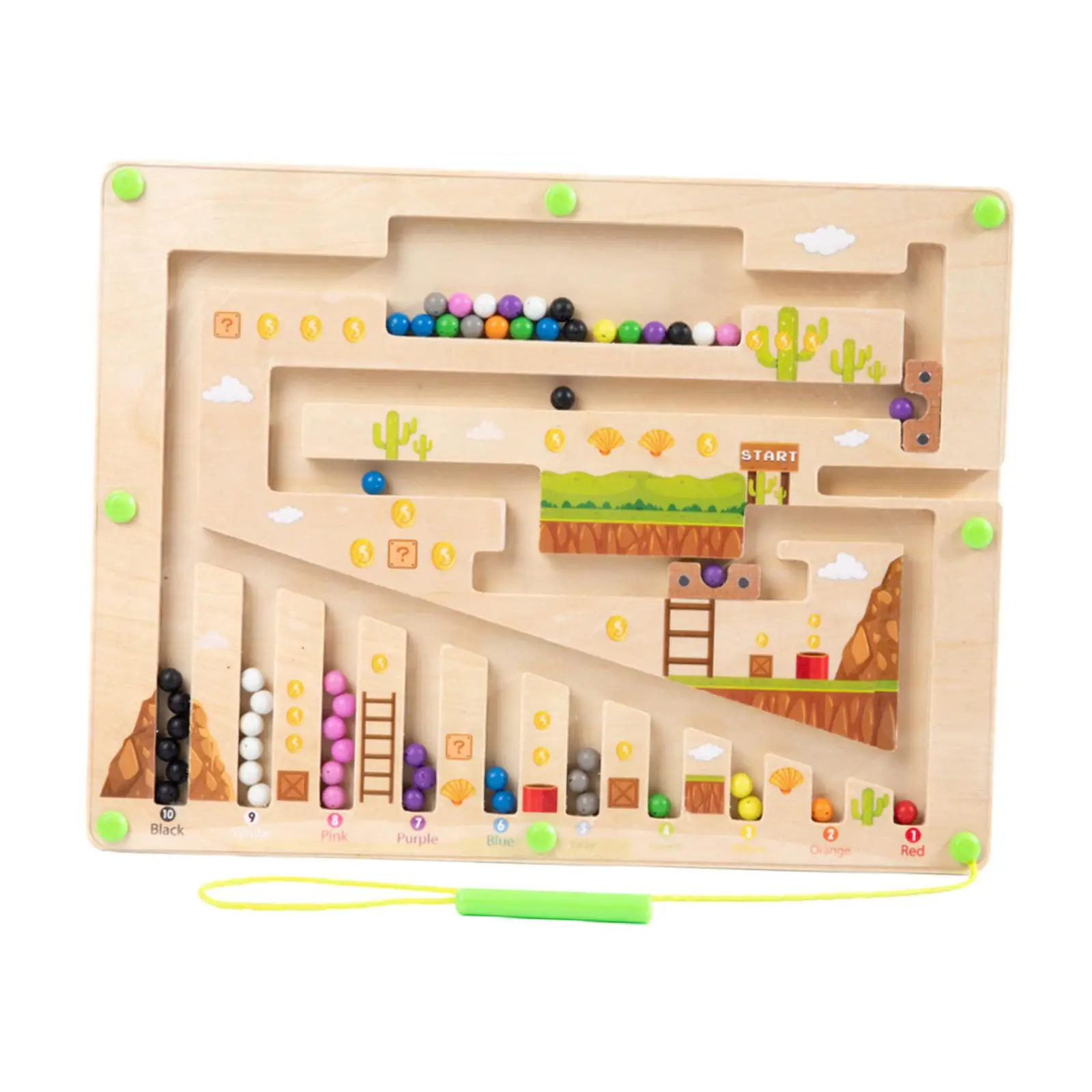 

Magnetic Color and Number Maze Preschool Learning Activities Wooden Magnet Puzzle Boys Girls Preschoolers 3-5 Years Old Kids