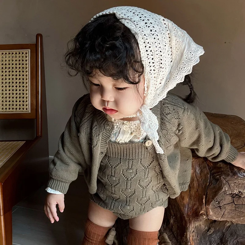 Baby Girls Knit Sweater Bodysuit Outfit