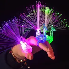 

3PCS Glow In The Dark Kids Toy Luminous Peacock Decoration Open Light Toys Flash LED Lights Stars Shine In The Dark Kids Toys