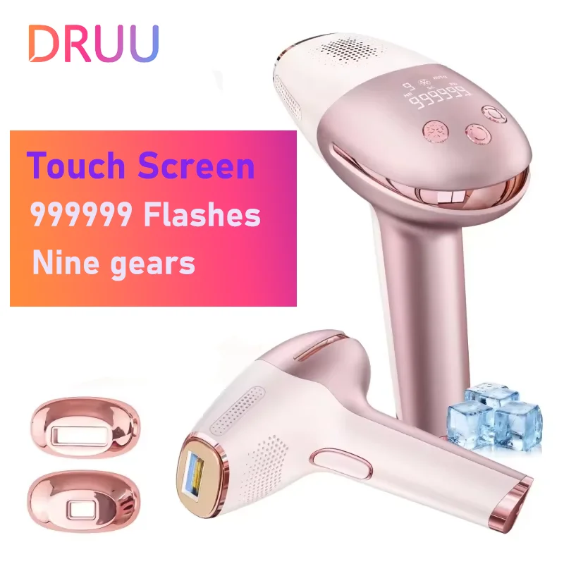 آلة إزالة الشعر العملية لتبريد الثلج، محمولة وغير مؤلمة، شحن لاسلكي للمنزل، إزالة شعر IPL دائمة