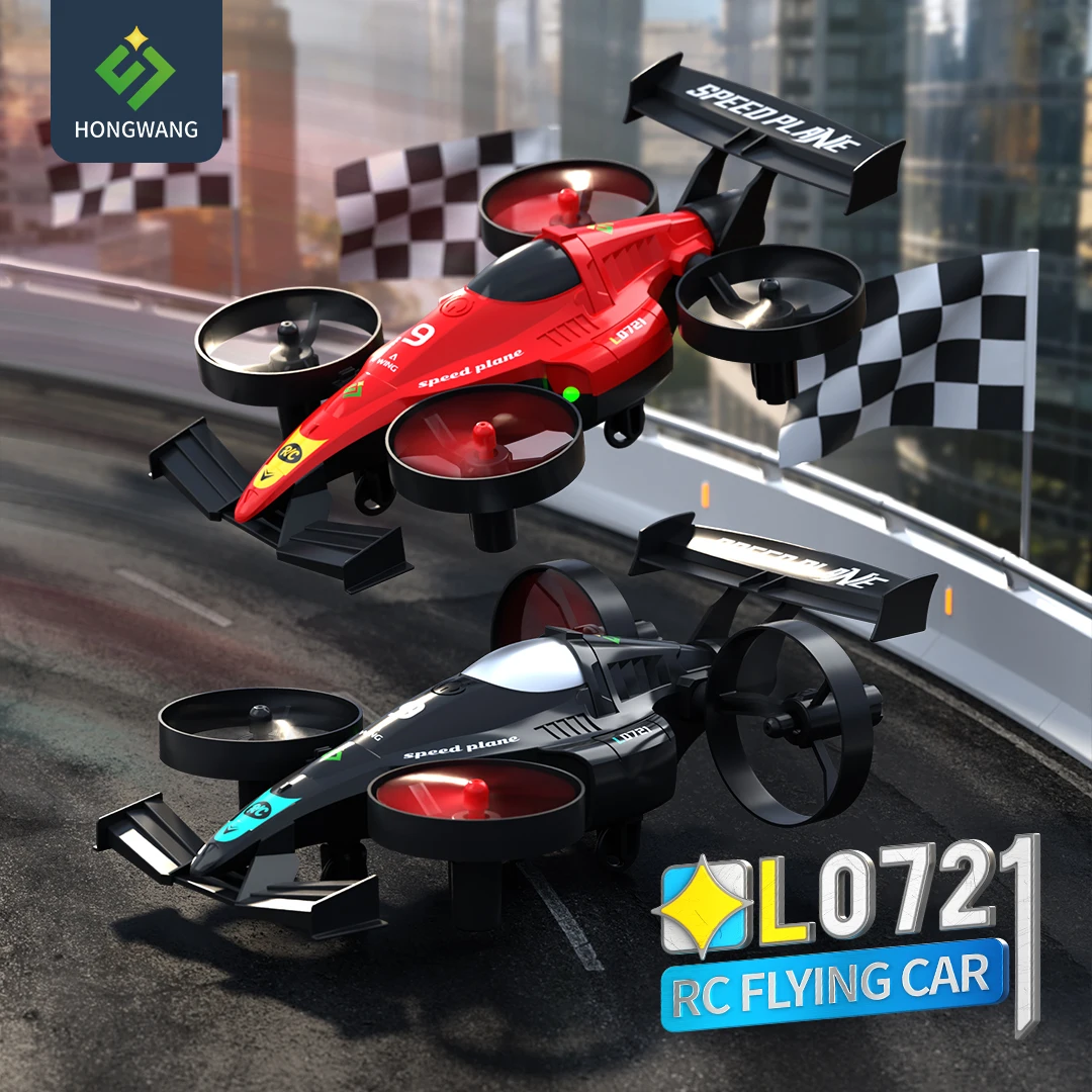 Mini Drone Plegable con Cámara HD y Mantenimiento de Altitud - Negro/Rojo