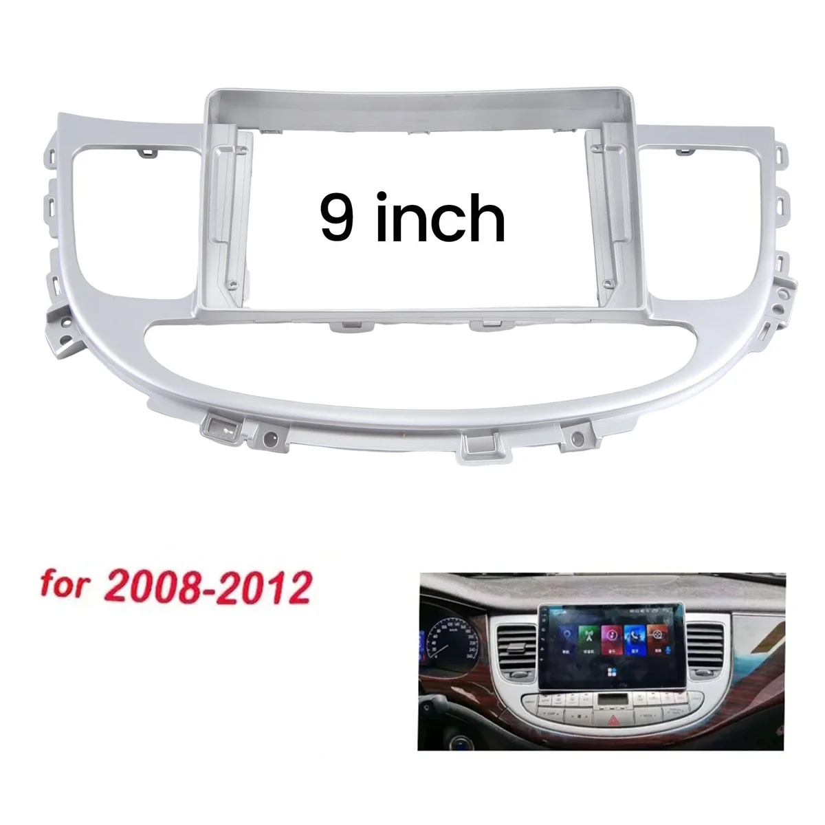 

Автомобильный радиоприемник 2 Din, 9 дюймов, пластиковая панель Fascia, рамка для Hyundai Genesis 2008-2012, крепление для приборной панели